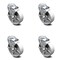 Service Caster 5 Inch Semi Steel Wheel Swivel Bolt Hole Caster Set with Brake SCC-BH20S514-SSS-TLB-4 - alternate 1